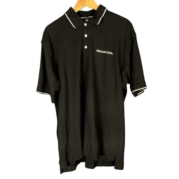 Men's Square Enix Employee/Promo Black & White Logo Gamer Polo - XL - Picture 2 of 9